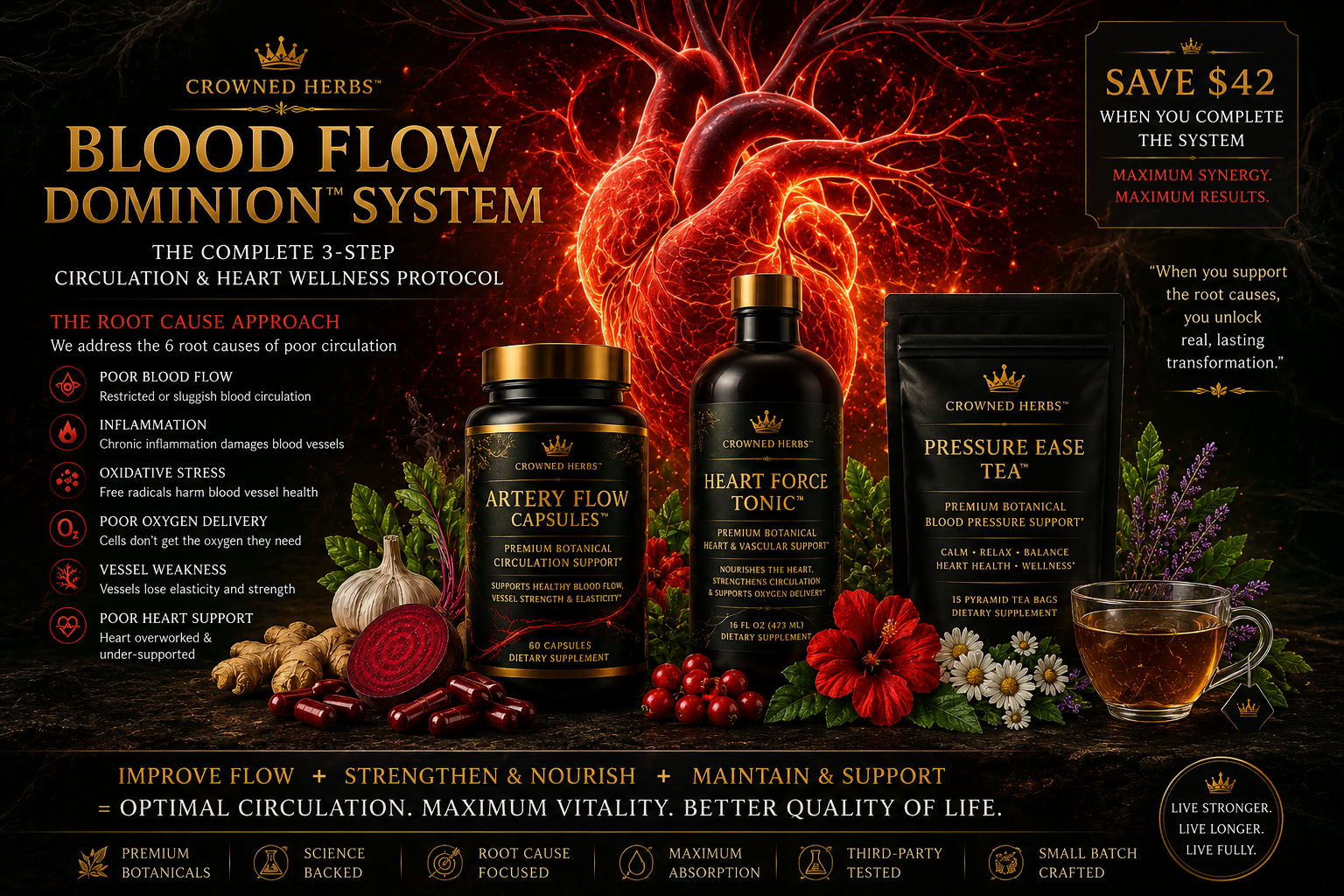 Pressure Ease Tea™ | Herbal Blood Pressure, Stress Relief & Vascular Wellness Tea