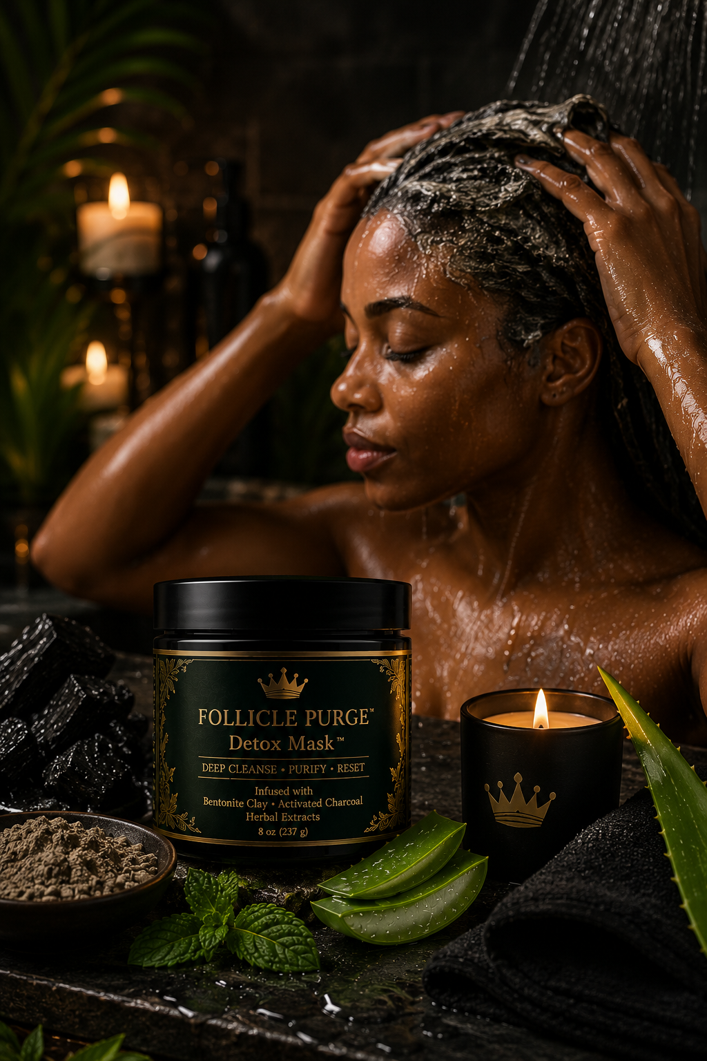 Follicle Purge Detox Mask™ | Herbal Scalp Detox Treatment for Buildup, Itching & Hair Growth